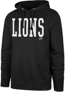 47 Detroit Lions Mens Black Dime Headline Long Sleeve Hoodie
