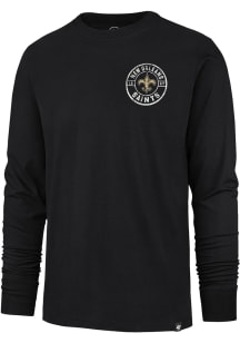 47 New Orleans Saints Black Spiral Franklin Long Sleeve Fashion T Shirt