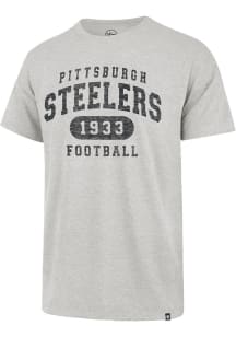 47 Pittsburgh Steelers Grey Model Arch Franklin Short Sleeve Fashion T Shirt