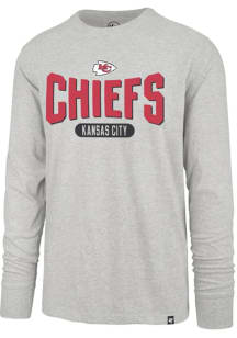 47 Kansas City Chiefs Grey Outstretch Franklin Long Sleeve Fashion T Shirt
