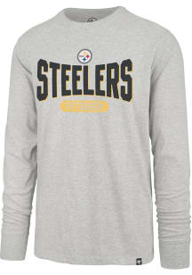 47 Pittsburgh Steelers Grey Outstretch Franklin Long Sleeve Fashion T Shirt