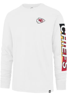 47 Kansas City Chiefs White Pro Style Franklin Long Sleeve Fashion T Shirt