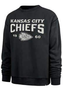 47 Kansas City Chiefs Mens Black Dusted Windsor River Long Sleeve Fashion Sweatshirt