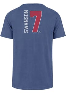 Dansby Swanson Chicago Cubs Blue Franklin Short Sleeve Fashion Player T Shirt