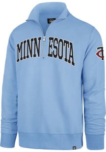 47 Minnesota Twins Mens Light Blue Striker Long Sleeve Qtr Zip Fashion Pullover