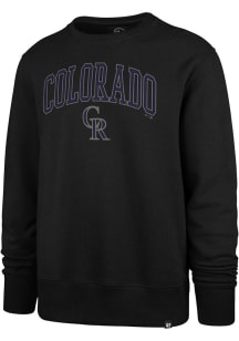 47 Colorado Rockies Mens Black Arch Game Break Long Sleeve Fashion Sweatshirt