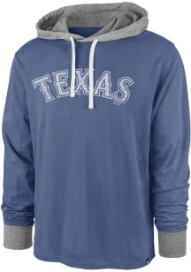 47 Texas Rangers Mens Blue Domino Long Sleeve Lightweight Hoodie