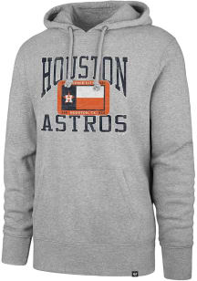 47 Houston Astros Mens Grey Big Ups Headline Long Sleeve Hoodie