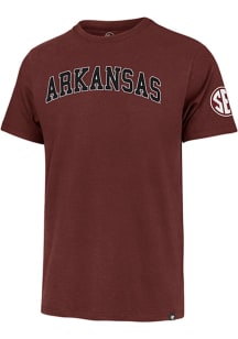 47 Arkansas Razorbacks Cardinal Arch Name SEC Short Sleeve Fashion T Shirt
