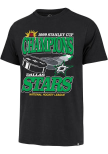 47 Dallas Stars Black Vintage Stanley Cup Franklin Short Sleeve Fashion T Shirt
