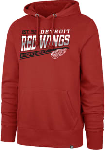 47 Detroit Red Wings Mens Red Five Hold Headline Long Sleeve Hoodie