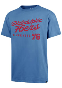 47 Philadelphia 76ers Black Duested Carrick River Short Sleeve Fashion T Shirt