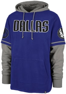 47 Dallas Mavericks Mens Navy Blue Trifecta Shortstop Fashion Hood