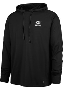 47 Green Bay Packers Mens Black Forward Long Sleeve Lightweight Hoodie