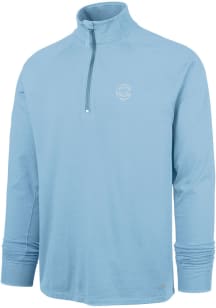 47 Chicago Cubs Mens Light Blue Forward Long Sleeve Qtr Zip Pullover