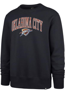 47 Oklahoma City Thunder Mens Navy Blue Arch Game Break Long Sleeve Fashion Sweatshirt