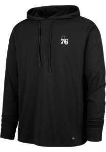 47 Philadelphia 76ers Mens Black Forward Long Sleeve Lightweight Hoodie