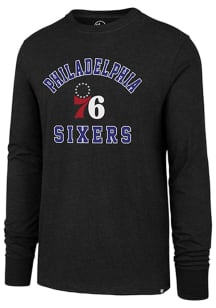 47 Philadelphia 76ers Black Varsity Arch Club Long Sleeve T Shirt