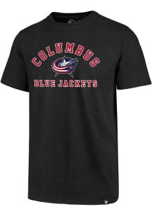 47 Columbus Blue Jackets Black Varsity Arch Club Short Sleeve T Shirt