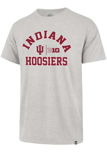 47 Indiana Hoosiers Grey Number 1 Design Big Ten Short Sleeve Fashion T Shirt
