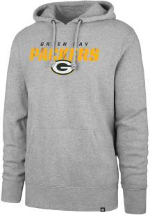 47 Green Bay Packers Mens Grey Traction Headline Long Sleeve Hoodie