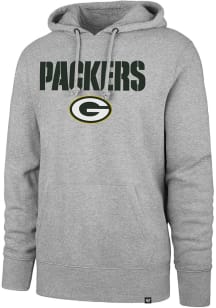 47 Green Bay Packers Mens Grey Pregame Headline Long Sleeve Hoodie