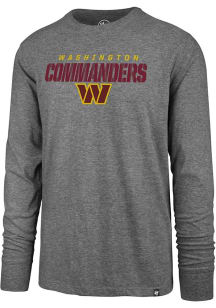 47 Washington Commanders Grey Traction Super Rival Long Sleeve T Shirt