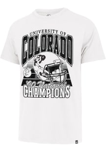 47 Colorado Buffaloes White 1990 National Champions Short Sleeve Fashion T Shirt