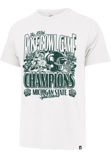 47 Michigan State Spartans White 2014 Rose Bowl - 100th Anniversary Short Sleeve Fashion T Shirt