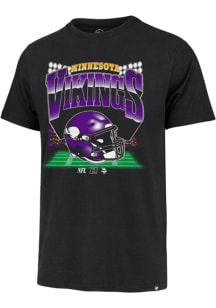 47 Minnesota Vikings Black Blindside Franklin Short Sleeve Fashion T Shirt