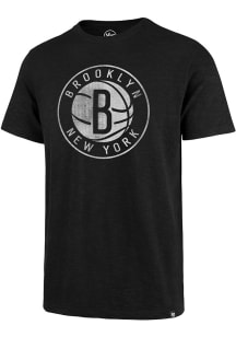 47 Brooklyn Nets Black Grit Scrum Short Sleeve Fashion T Shirt