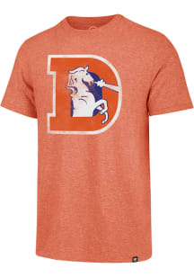 47 Denver Broncos Orange Distressed Primary Logo Match Short Sleeve Fashion T Shirt