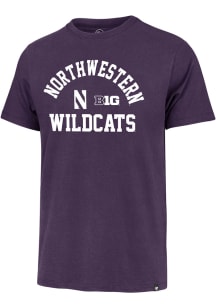 47 Northwestern Wildcats Purple Number 1 Design Big Ten Short Sleeve Fashion T Shirt
