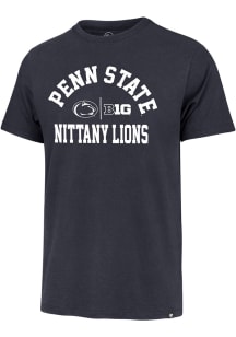47 Penn State Nittany Lions Navy Blue Number 1 Design Big Ten Short Sleeve Fashion T Shirt