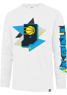 47 Indiana Pacers White City Edition Triangle Offense Long Sleeve Fashion T Shirt