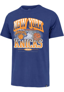 47 New York Knicks Blue City Edition No Look Franklin Short Sleeve Fashion T Shirt