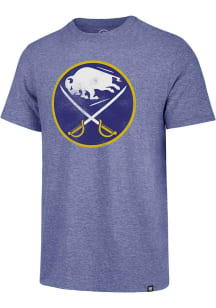 47 Buffalo Sabres Blue Distressed Primary Match Short Sleeve Fashion T Shirt