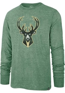 47 Milwaukee Bucks Green Imprint Match Long Sleeve Fashion T Shirt