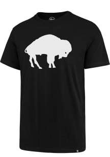 47 Buffalo Bills Black Retro Logo Imprint Super Rival Short Sleeve T Shirt