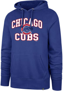 47 Chicago Cubs Mens Blue Velocity Headline Long Sleeve Hoodie