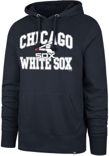 47 Chicago White Sox Mens Navy Blue Coop Velocity Headline Long Sleeve Hoodie