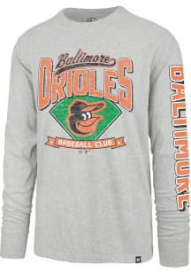 47 Baltimore Orioles Grey Fair Ball Franklin Long Sleeve Fashion T Shirt