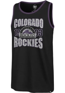 47 Colorado Rockies Mens Black Upload Franklin Short Sleeve Tank Top
