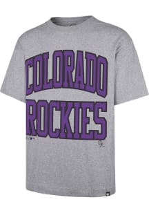 47 Colorado Rockies Grey Smoke Stack Foundation Short Sleeve Fashion T Shirt