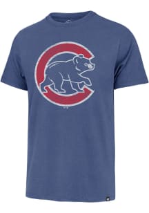 47 Chicago Cubs Blue Premier Franklin Walking Bear Logo Short Sleeve Fashion T Shirt