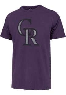 47 Colorado Rockies Purple Premier Franklin Primary Logo Short Sleeve Fashion T Shirt
