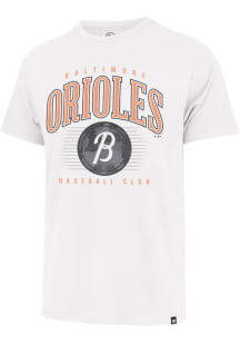 47 Baltimore Orioles White Double Header Franklin Short Sleeve Fashion T Shirt