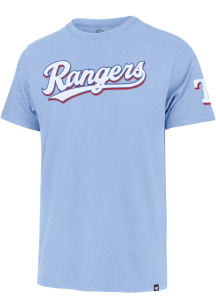 47 Texas Rangers Light Blue Franklin Fieldhouse Wordmark Short Sleeve Fashion T Shirt