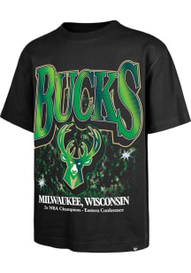 47 Milwaukee Bucks Black Flashbulb Foundation Short Sleeve Fashion T Shirt