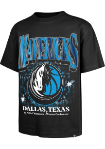 47 Dallas Mavericks Black Flashbulb Foundation Short Sleeve Fashion T Shirt
